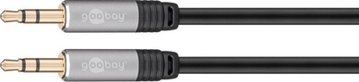 Kabllo audio Goobay Minijack, 1.5 m, 3.5 mm stereo, e zezë