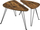 Set tavolina kafe Loft Two-piece, 2 pjesë, stil rustik, kafe