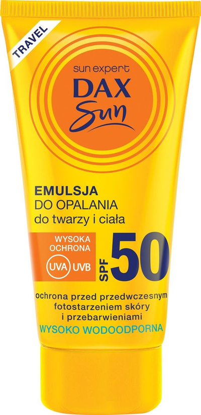 Krem dielli Dax Sun Travel, SPF 50, 50 ml, i verdhë