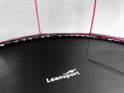 Trampolinë LEAN Sport Max 10ft, diametër 305 cm, me rrjetë sigurie, e zezë me rozë