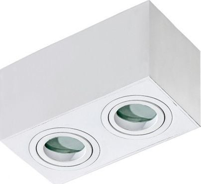 Plafonierë tavanore Azzardo Brant, 2 drita GU10, 18 cm, e bardhë