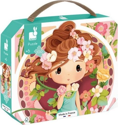 Puzzle Janod Në Valixhe Mucha, 100 copa, 6+, shumëngjyrësh