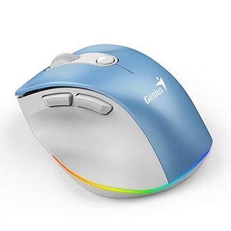 Mouse wireless Genius Ergo 9000S Pro, 2400DPI, optik, i bardhë kaltër