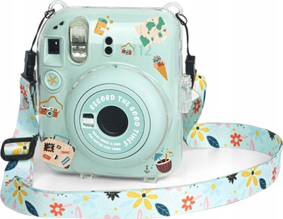 Kasë LoveInstant Holiday Time për Fujifilm Instax Mini 12, transparente, me stikera shumëngjyrësh
