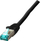 Kabllo rrjeti RJ45 Goobay MK6001W, Cat.6A S/FTP, 0.25m, njëanëshe 90°, e zezë