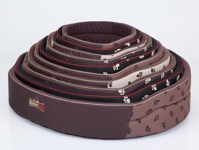 Shtrat qeni Hobbydog Foam Bed R9, codura, me shkumë, i zi me putra