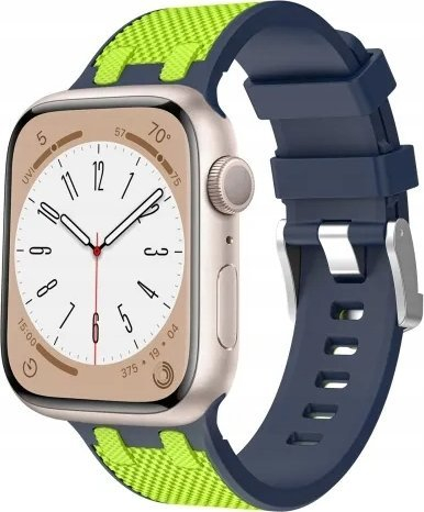 Rrip ore Wiwu Kylin Wi WB015 për Apple Watch 42 44 45 49mm, fluoroelastomer, jeshile fluoreshente