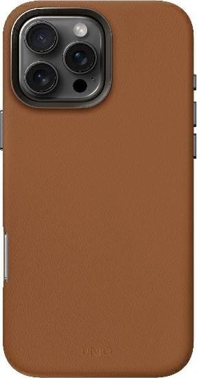 Këllëf Uniq Lyden MagClick për iPhone 16 Pro Max 6.9", lëkurë vegane, karamel