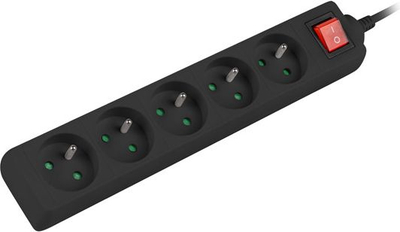 Zgjatës elektrik Lanberg PS1-05E-0150-BK, 5 presa, 1.5 m, i zi