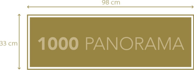 Puzzle Clementoni Panorama Compact Harry Potter, 1000 copa, 98 x 33 cm, shumëngjyrësh