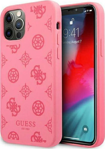 Kapak telefoni Guess GUHCP12LLSPEFU Peony Collection për iPhone 12 Pro Max, hard case, fuksia