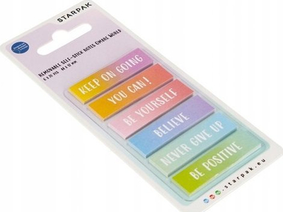 Shënues ngjitës Starpak Index Tab 511998, 44x12 mm, 6x20 fletë, shumë ngjyrash