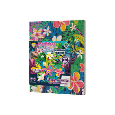 Set kreativ Splat Planet Diamond Art Summer, 30x40cm, kanavacë me kornizë, me ngjyra nga të gjitha