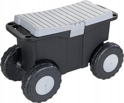 Karrocë kopshti Maximex Garden Cart XXL, ulëse me hapësirë ruajtjeje 15L, jeshile