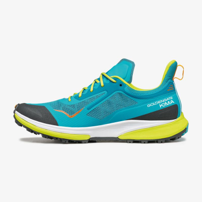 Atlete trail running Scarpa Golden Gate Kima RT, mesh i ajrosur, shollë me kapje, blu jeshile