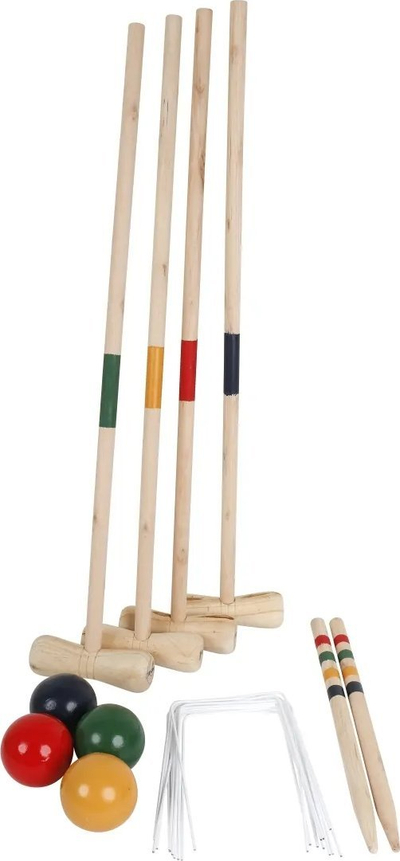 Loja kroket Play it Croquet, set druri për 4 lojtarë, me çantë për ta marrë me vete, shumëngjyrësh
