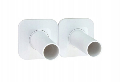 Set rozetash mbuluese Tully Concealing, plastike, për tubacione, e bardhë