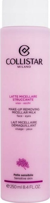 Qumësht micelar për pastrim fytyre Collistar Face Care, heqës makeup-i, 250 ml