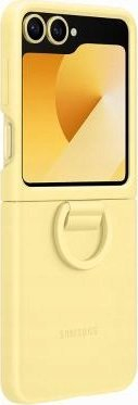 Mbulesë telefoni Samsung EF-PF741, 6.7\", silikoni me unazë, e verdhë