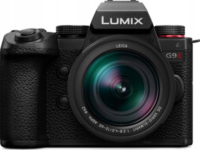 Aparat fotografik Panasonic Lumix G9 II DC G9M2LE, me lentën Leica 12‑60mm F2.8‑4, 25.2MP, i zi