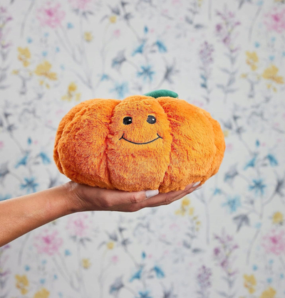 Lodër pelushi Warmies Pumpkin, që ngrohet në mikrovalë, me erë livande e portokalli