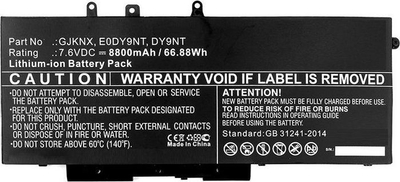 Bateri laptopi CoreParts MBXDE-BA0145H, për Dell Latitude dhe Precision, e zezë