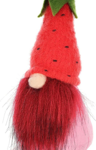 Figurine dekorative Saska Santa Gnome Strawberry, 20cm, dekor Pashke, e gjelbër e kuqe