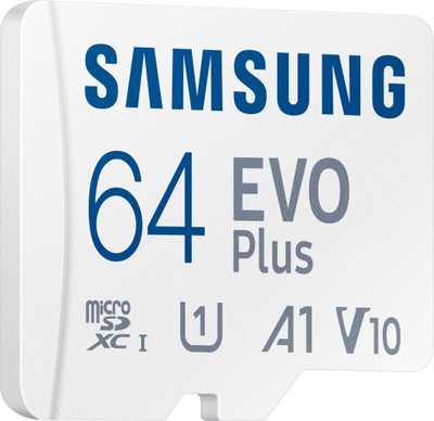 Disk Micro SDXC Samsung, 64GB, i bardhë