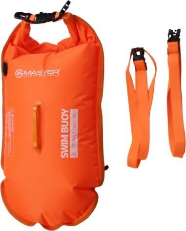 Bojë noti Master Swim Buoy, 28L, material me refleks, portokalli e fortë