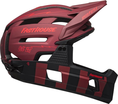 Helmetë çiklizmi Full Face Bell Super Air R Mips Spherical, MTB, e bardhë infrakuqe mat me shkëlqim