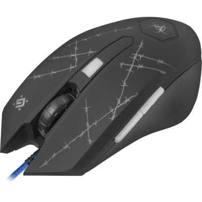 Maus me kabllo Defender Forced GM-020L, 3200 DPI, 6 butona, me mouse pad, i zi