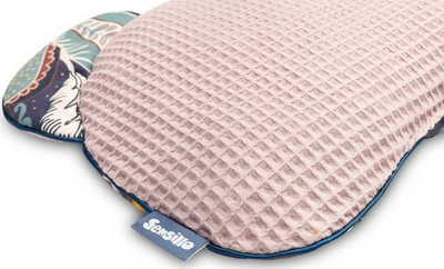 Set jorgan jastëk karroce Sensillo Waffle Boho, pambuk 100%, anti alergjik, rozë e pluhurosur