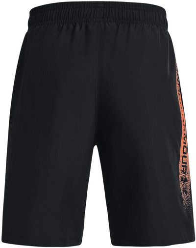 Shorce për djem Under Armour Woven Graphic, poliestër, xhepa anësorë, të zinj