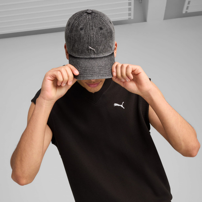 Kapelja Puma Wardrobe Essentials Metal Dad Cap, e zezë