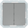 Çelës drite Vila TWO WAY SWITCH 2G, dyfishtë, gri