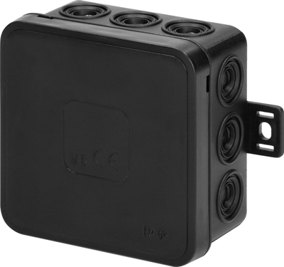 Kuti hermetike ORNO OR-JB-13802/B, 75x75x41mm, IP54, e zezë