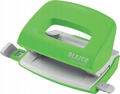 Shpues letrash Leitz NeXXt Recycle Mini, plastikë e ricikluar, i vogël për me e marr me vete, jeshil
