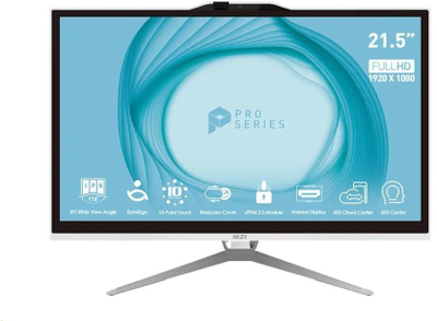 Kompjuter All in One MSI PRO AP222T 13M, 21.5" IPS Full HD me prekje, Intel Pentium, i zi