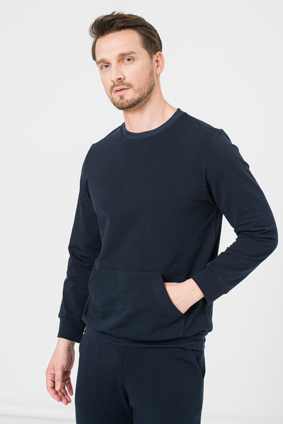 Bluzë COTTON CASUAL për burra, pambuk, madhësia M, blu e errët