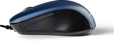Maus Modecom M-MC-00M9.1-140, me kabllo, USB, i zi dhe i kaltërt