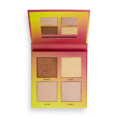 Paletë highlighter Revolution Kombucha Glow, 4 x 2.5 g