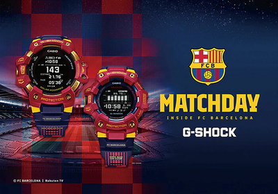 Orë për meshkuj Casio G-Shock Bluetooth Barcelona Limited Edition GBD-100BAR-4ER (644), e kuqe