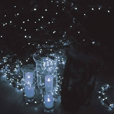 Drita pemë Krishtlindjesh Springos 300 LED, 19.5 m, IP44, e bardhë e ftohtë