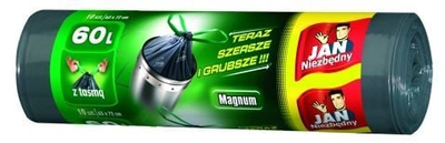 Кеси за ѓубре Jan Niezbędny Magnum, 60L, со лента за затворање, темна боја
