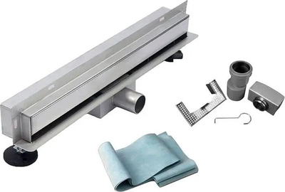 Kanal linear muri Inoxstyle Wall Linear Drain Side 80 cm, çelik inoks AISI 304, grilë dyshe, ngjyrë argjendtë