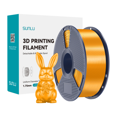 Filament 3D SUNLU PLA+ Silk Brass, 1.75mm, 1kg, ngjyrë bronzi