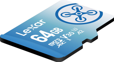 Kartë memorje Lexar FLY 1066x MicroSDXC, 64GB, UHS I U3 V30 A2, blu