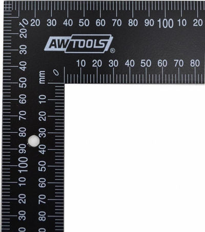 Gon amerikan çeliku AWTools AW29833, 400x600 mm, shkallë dyanëshe, i zi