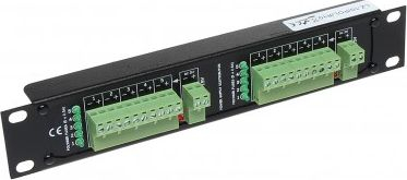 Shpërndarës energjie Delta LZ-10/POL/R10, 10 dalje 12V DC, për raft 10\", ngjyrë e zezë