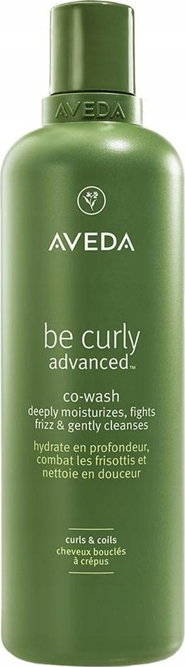 Co wash për flokë kaçurrela Aveda Be Curly Advanced, 350 ml, për hidratim dhe kundër frisit, jeshil